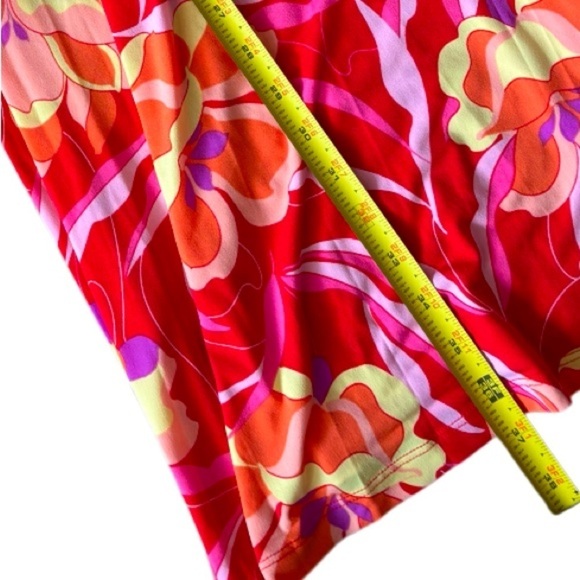 NWT MAGGIE LONDON COLORFUL RED & ORANGE FLORAL DRESS, SIZE 8 - Picture 8 of 13